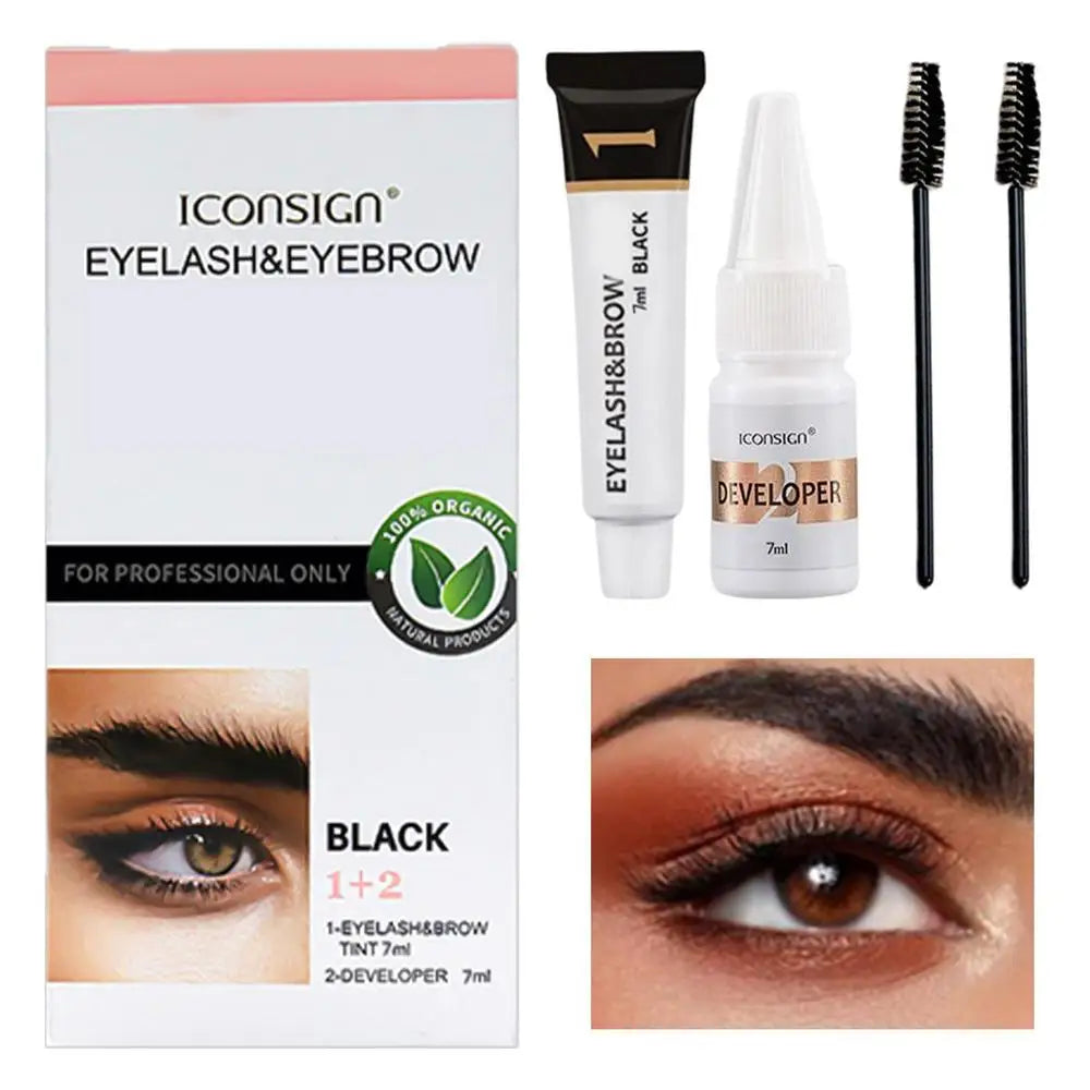 5pcs Eyebrow Tinting Kit Eyelash Eyebrow Dye Tint Gel Quick Dry Waterproof Long-lasting Eyebrow Dye Tint Dye Eyebrow Mascara Qme Black China Mainland