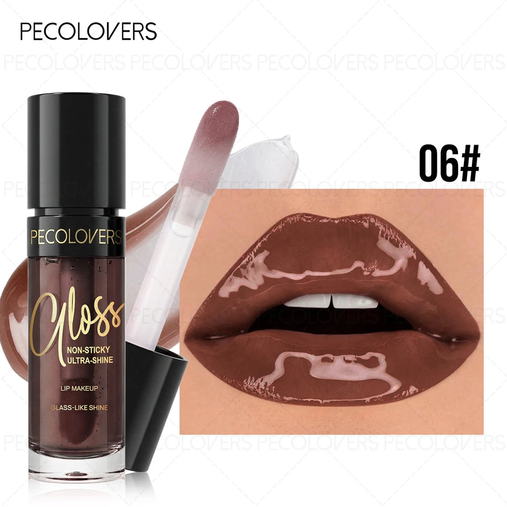 Moisturizing Colorful Lip Oil Gloss Shiny Glaze Hydrating Light Qme 06