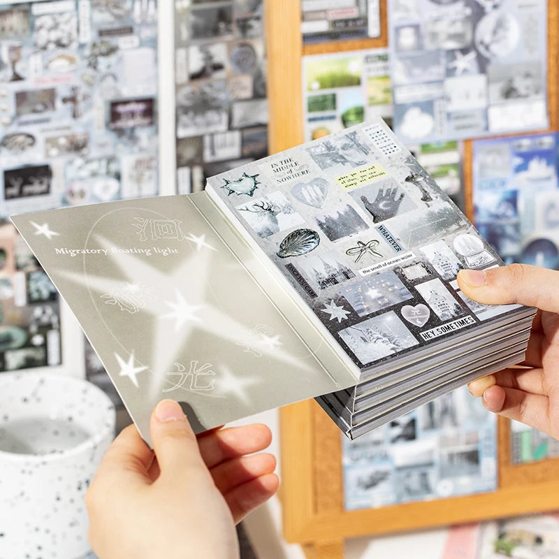 30 Sheets Cute Flash Decorative Cut Film Y2K Sticker Book Sticker Journal Handbook Scrapbooking Decoration Aesthetic Stickers Qme