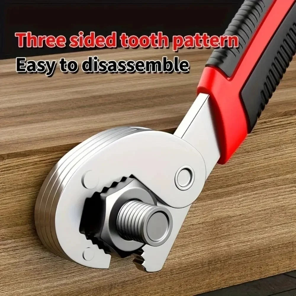 1PC 280MM Universal Portable Wrench Tool Multifunctional Double-Ended Pipe Wrench Adjustable Ratchet Spanner Hand Repair Tools Qme