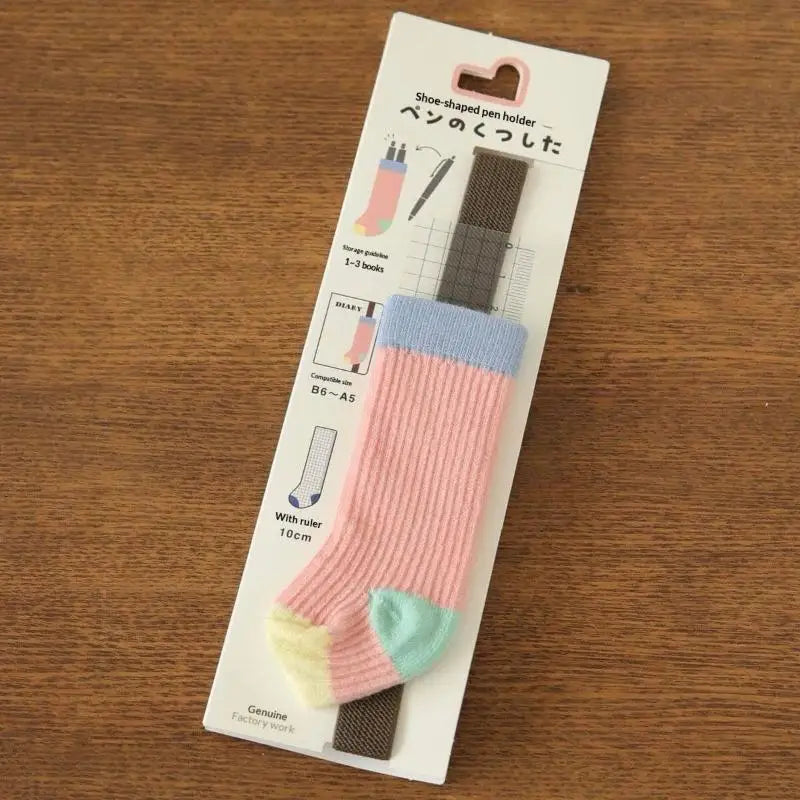 Kawaii Mini Socks Pen Cap Holder Elastic Strap A5 B6 Planner Notebook Qme A4