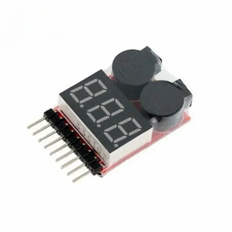 5pcs 1-8S Low Voltage Battery Tester Buzzer Alarm 1-8S Lipo/Li-ion/Fe Battery Voltage 2IN1 Tester Original for RC BB Ring Qme 5pcs Power display
