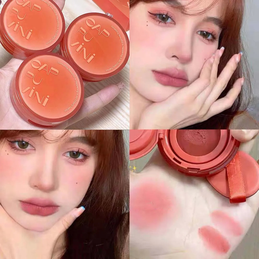 Soft Smooth Blush Cream Mud Pink Rose Brightening Expanding Color Long-lasting Moisturizing Cheek Tint Face Rouge High Pigment Qme 04