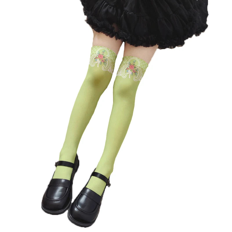 Cute Sweet Loli Stockings Fashion 3d Printing Striped Love Kawaii Qme style14 One Size