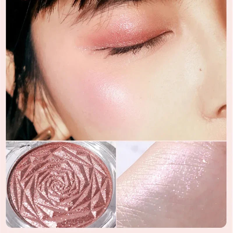 6 Colors Diamond Highlighter Powder Palette Glitter Face Contour Brighten Makeup Shimmer Ultra-concentrated Illuminate Cosmetic Qme 06