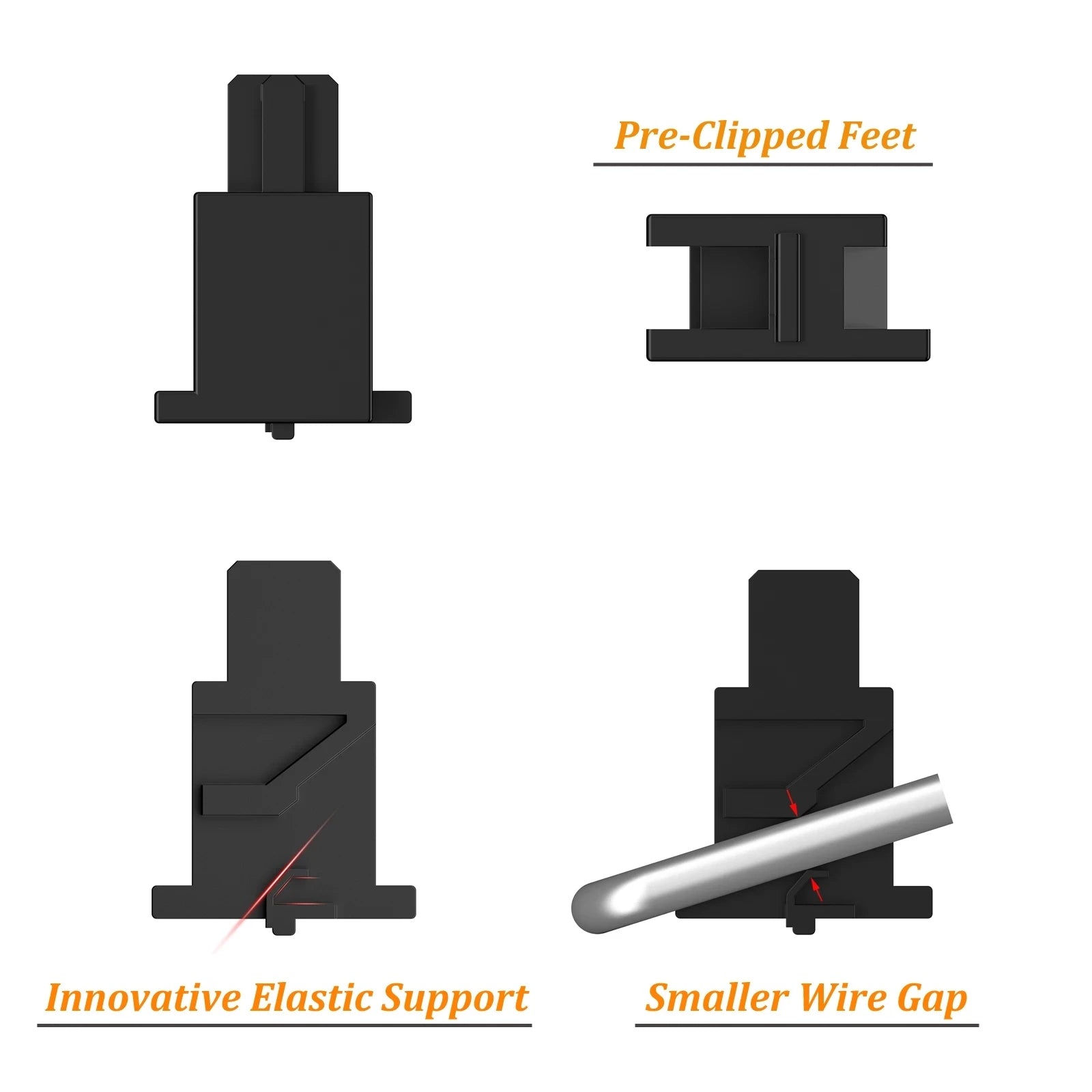 Plate Mount Stabilizer V3, Innovative Pre-clipped Stem for Minimum Wire Wobble 2U 6.25U 7U Plate Keyboard Stabilizers V3 Qme