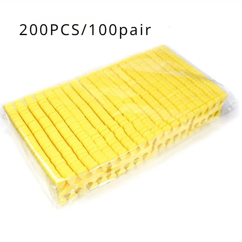 100 Nail Art Toe Separators Fingers Foots Sponge Soft UV Gel Polish Qme 200PCS yellow