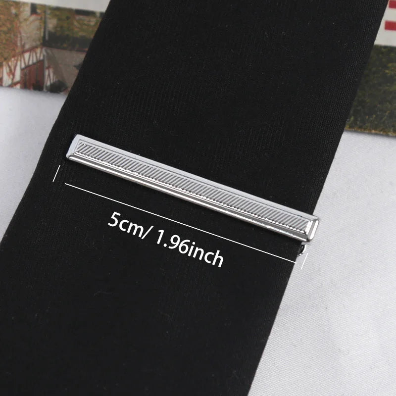 Necktie Accessories Metal Tie Clips Silver Jewelry Fashion Pin Clasp Qme A6