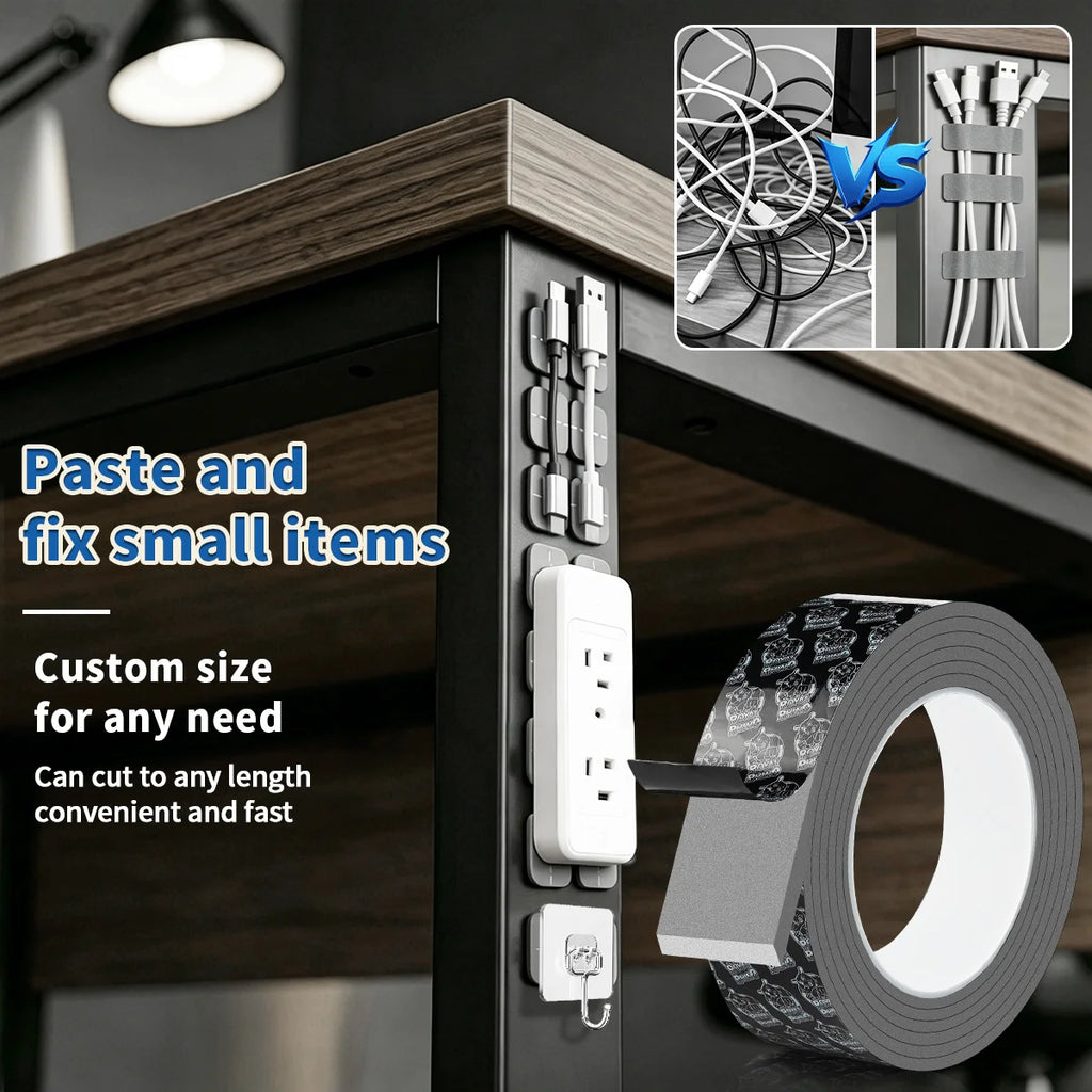 Strong Double Sided Adhesive Tape High Viscosity Thicken Fixed Vehicle-mounted Driving Recorder Black Tape No Trace Qme