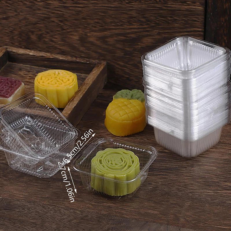 CC11100pcs Square Moon Cake Trays Mooncake Packaging Box Without Qme S