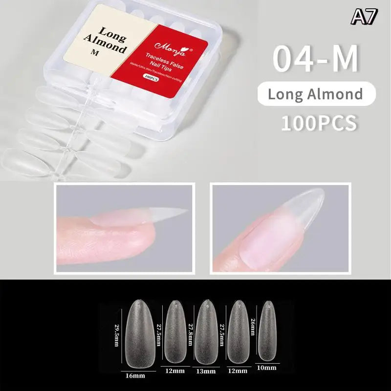 Box Thin Press-on Fake Nails DIY No Polishing Trace Easy Removal Nail Qme A7