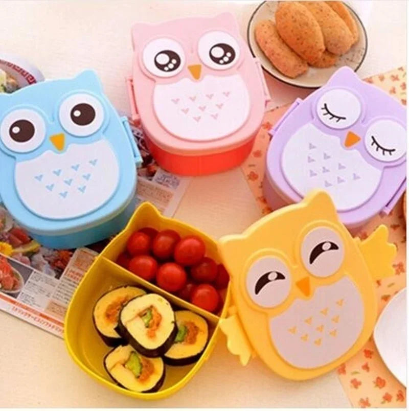 Portable Plastic Children Students Lunch Box Bento Food Container Qme