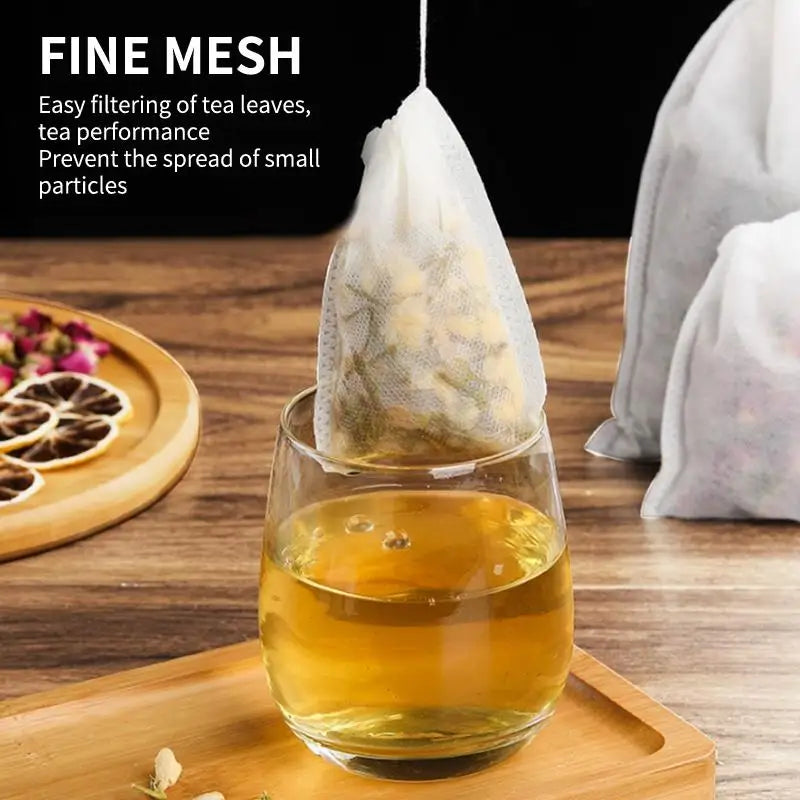 Tea Infuser Spice Loose Coffee Seal Filter Mesh Bag Disposable Pouch Qme