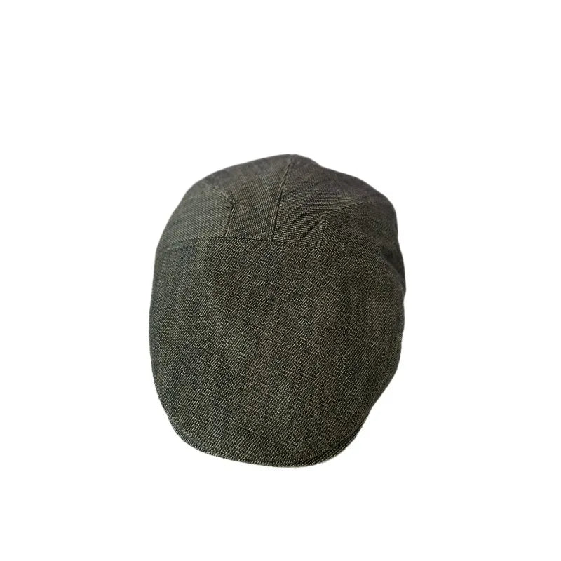 Vintage Canvas Cap Organic Cotton Linen Artist Hat Unisex Retro Qme