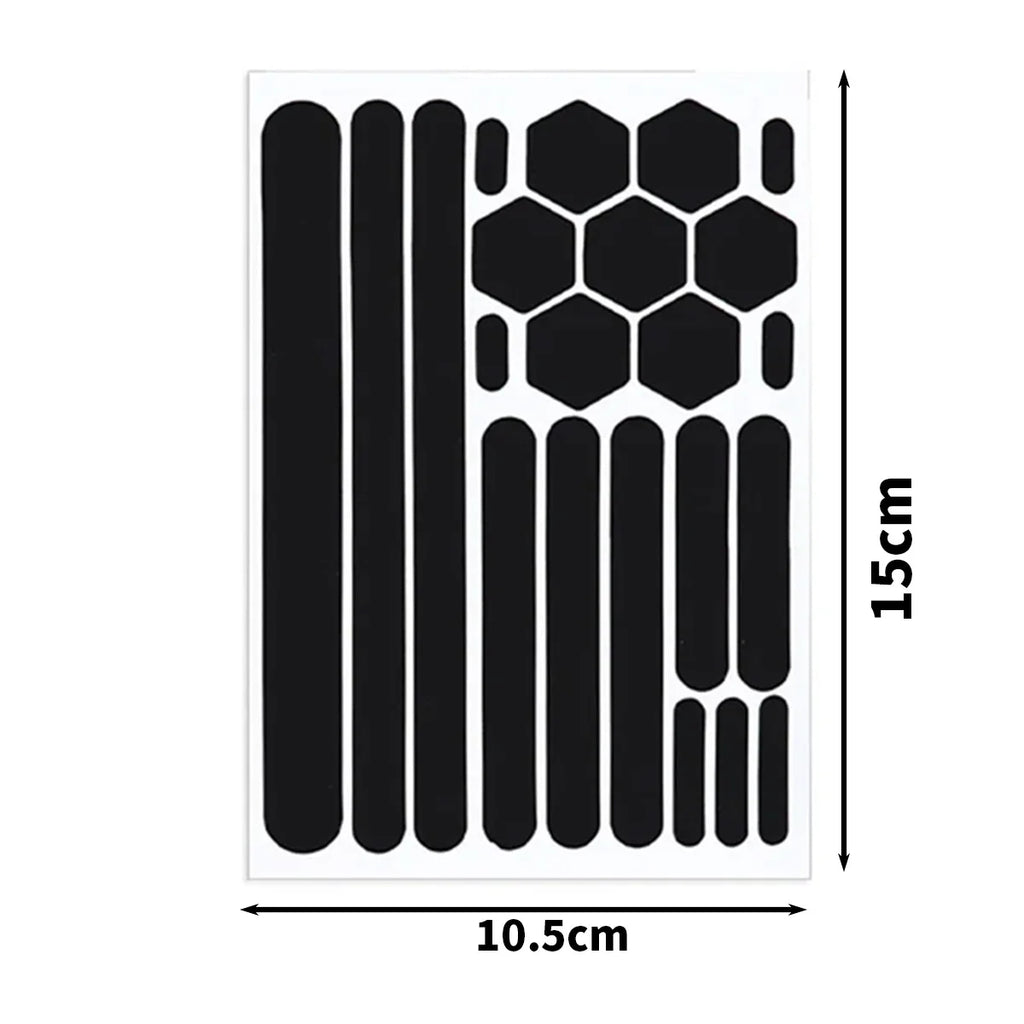 Helmet Warning Reflective Stickers Night Safety Driving Accessories Fluorescent Decorative Sticker Bicycle Moto Car Decal Qme 1set