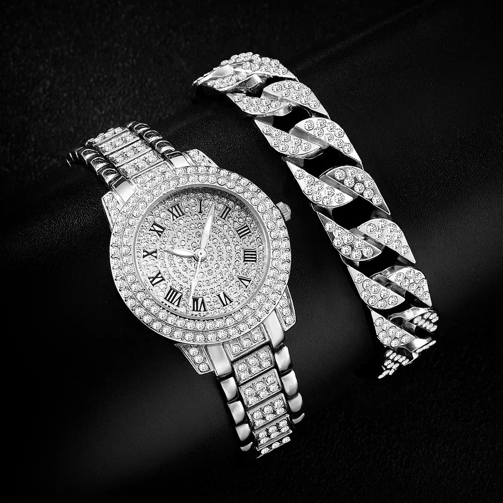 Diamond Women Watches Gold Watch Ladies Wrist Watches Luxury Brand Rhinestone Womens Bracelet Watches Female Relogio Feminino Qme
