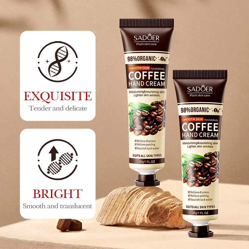Coffee Moisturizing Hand Cream Christmas Skin Dry Autumn Winter Qme