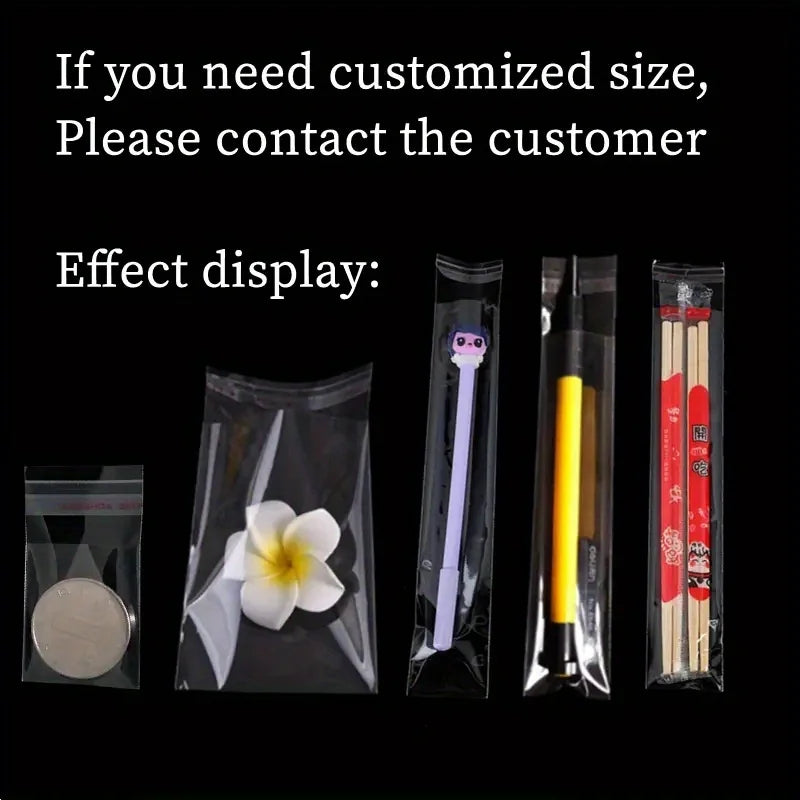 100pcs Transparent Plastic Self Adhesive Bag Self Sealing Small Bags For Pen Jewelry Candy Packing Resealable Gift Qme 3 15cm Other
