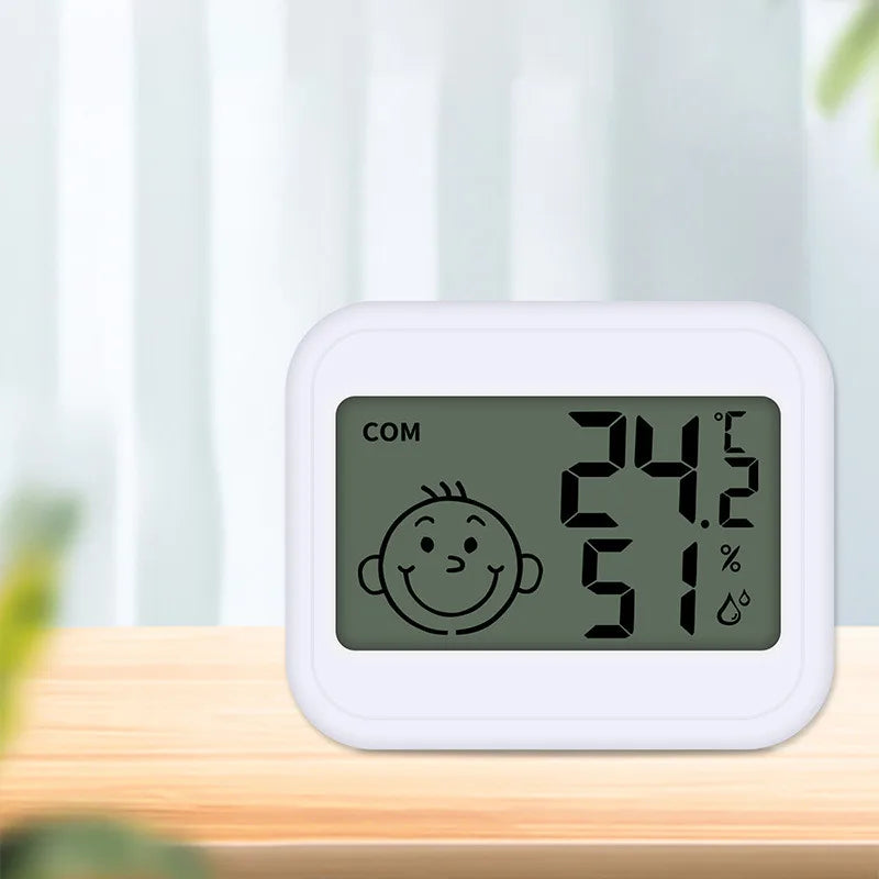 LCD Electronic Digital Temperature Humidity Meter Indoor Outdoor Qme