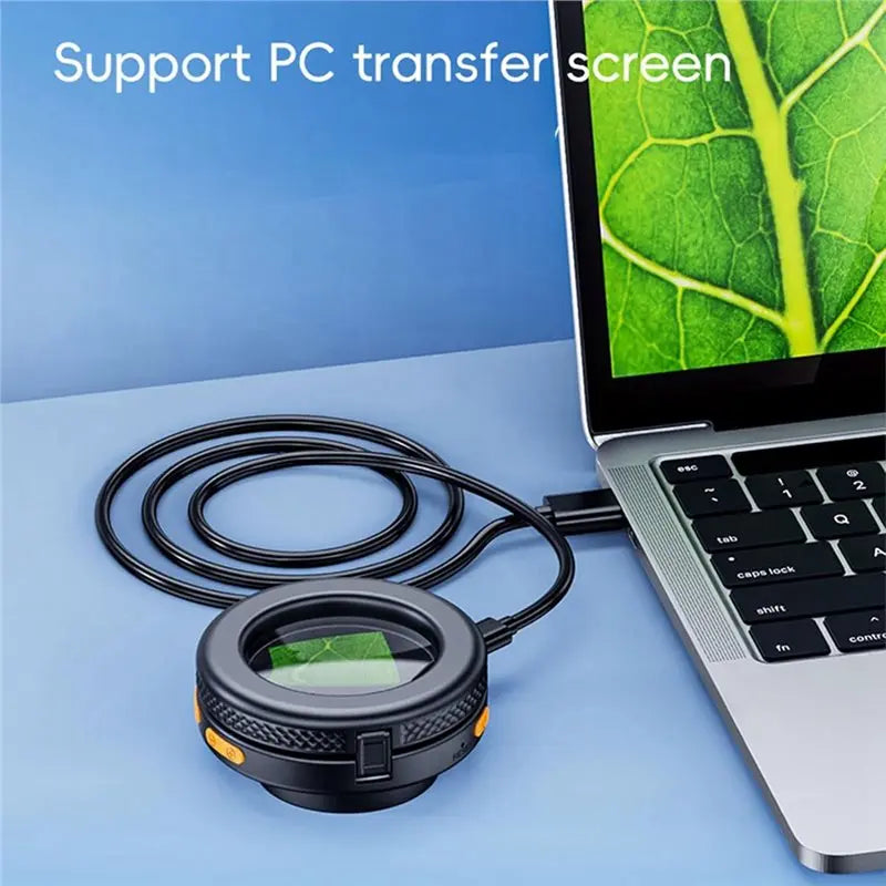 A02F-Handheld Digital Microscope With 2.0 Inch IPS Screen, 500X Magnification And Adjustable LED Lighting For Reading Qme