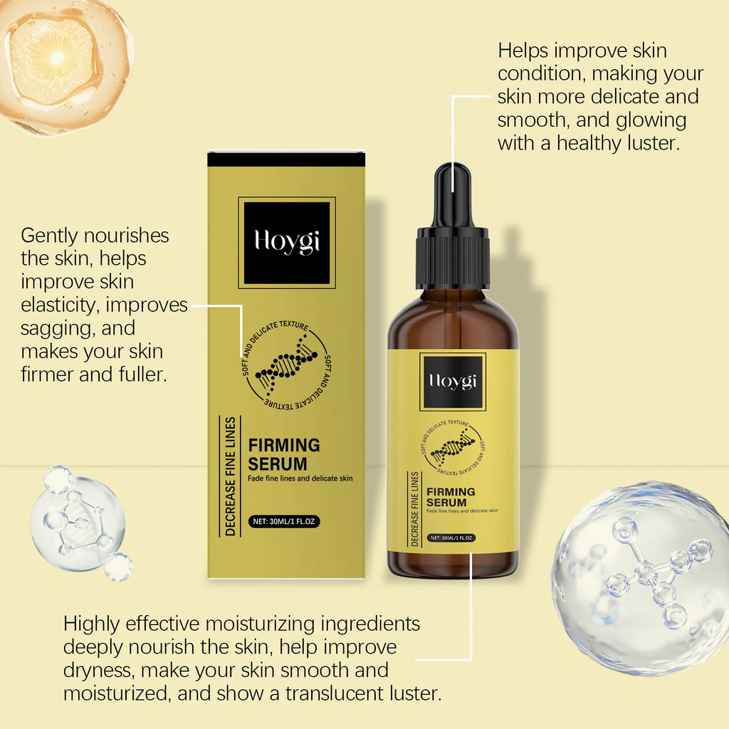 Anti-Wrinkle Firming Serum Facial Anti-Aging Lifting Essence Tighten Elasticity Boost Fade Fine Lines Non Greasy All Skin Types Qme