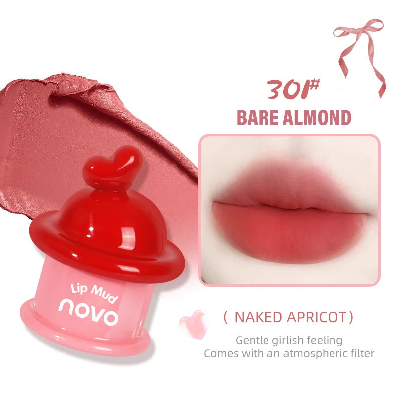 Matte Lip Mud, Long-Lasting, Non-Stick, velvet Lip Gloss, Dual-Use For Lips & Cheeks, Create Bright And Attractive Lip Makeup Qme 301