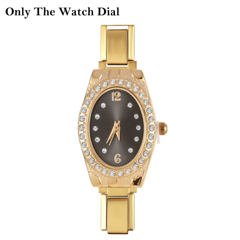 New 1PC Women's DIY 9mm Width Italian Elastic Charm Stainless Oval Simple Watch Bracelet Bangle For Party Friend Jewelry Gift Qme Style 15