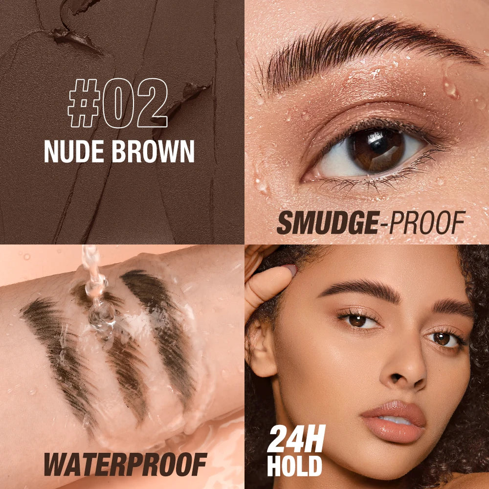 O TWO Eyebrow Pomade Brow Gel Wax 1 Waterproof Long Lasting Creamy Qme