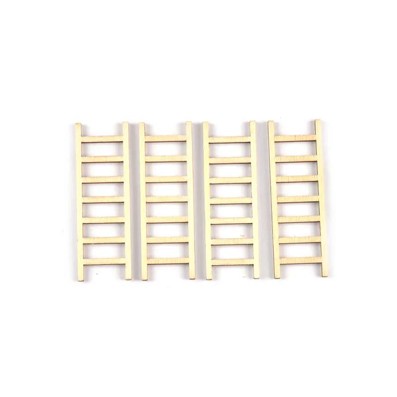 20Pcs/lot 20x60mm Natural Ladder Wood DIY Arts And Crafts Supplies Wooden Embellishments Home Handwork Accessories Garden Decor Qme