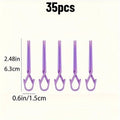 35pcs Nail protection clips, shaping clips, for manicure, polishing and dyeing protection clips, nail trimming tools. Qme Purple