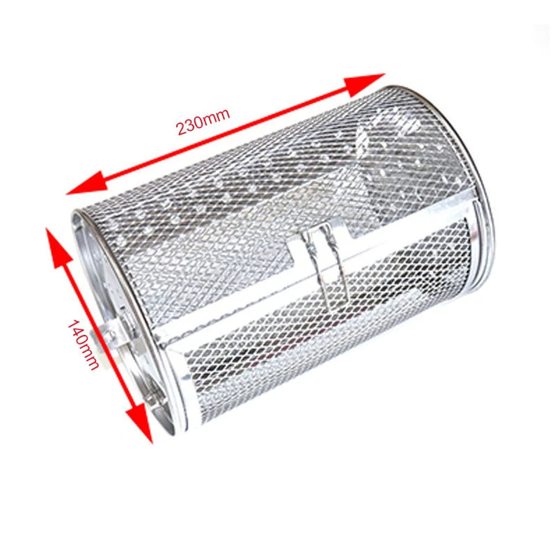 Stainless Steel Grill Rotisserie Oven Kitchen Fry Basket Coffee Bean Qme 140x230cm