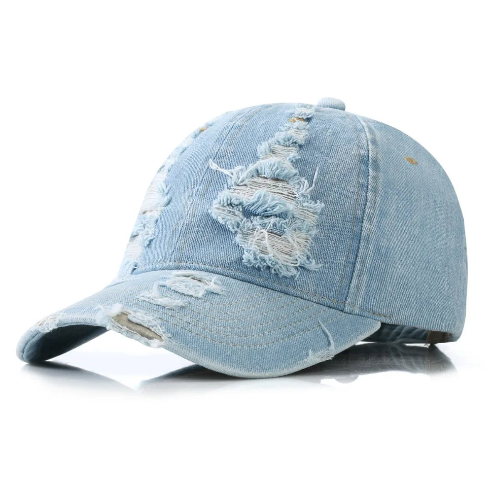 Simple Creative Denim Baseball Cap Hip Hop Cotton Sunscreen Hat Qme Style 1