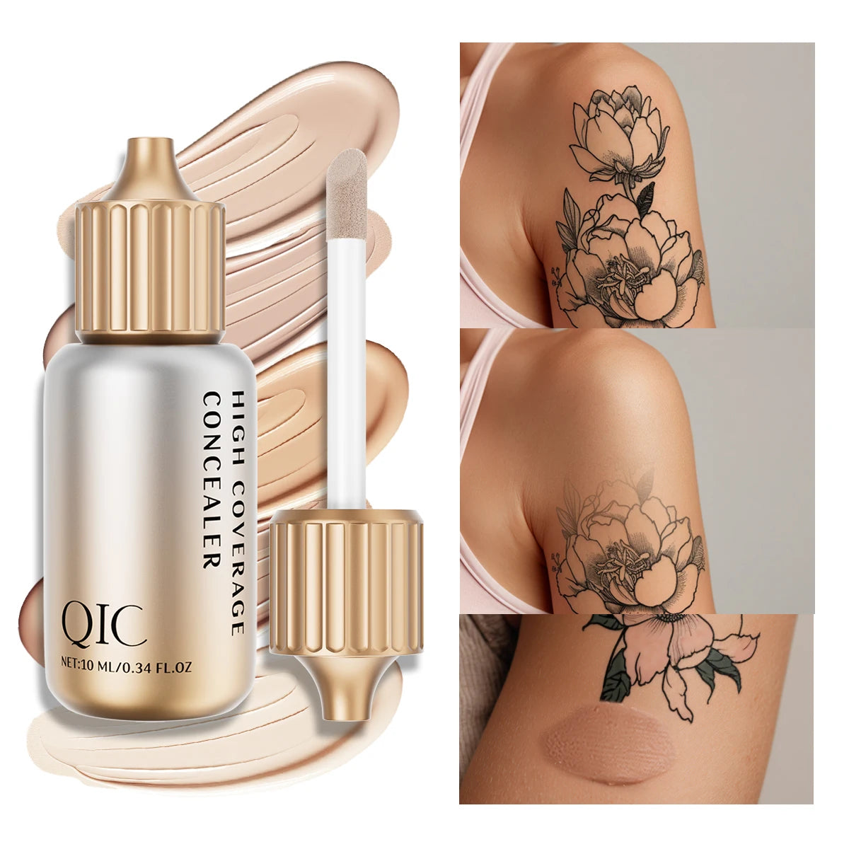 QIC Liquid Concealer Matte High Coverage Waterproof Oil Control Moisturizing Long Lasting Concealer Professional Face Makeup Qme