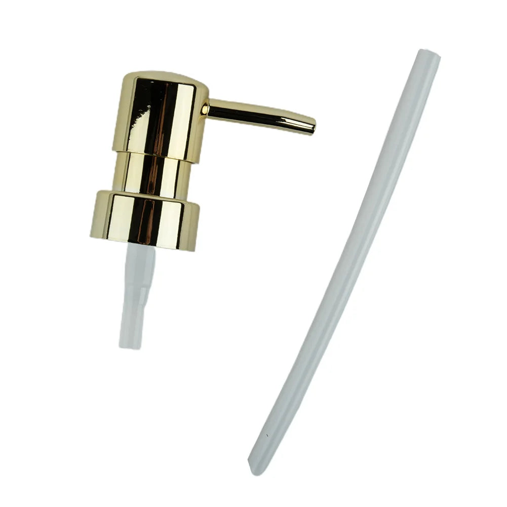 1set Soap Pump Liquid Pump Head Lotion Dispenser Head Round Head 28 Thread Bath Bottle Press Nozzle ABS Lotion Pump Head Qme Gold