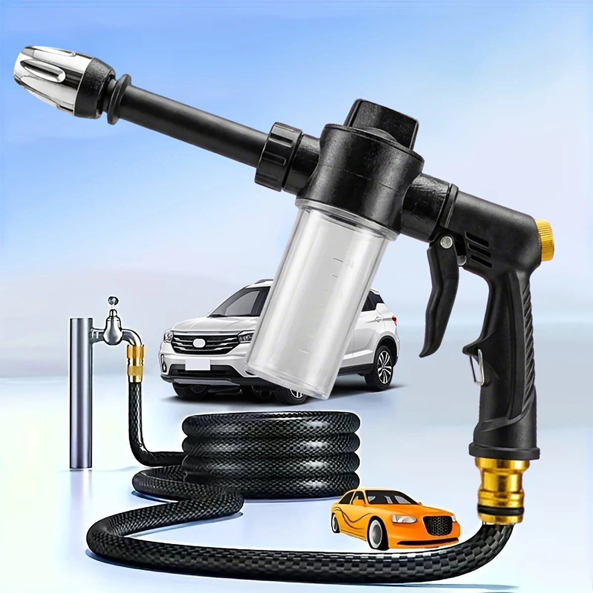 Pressure Car Washing Spray Gun Foam Bottle Multi-function Water Qme