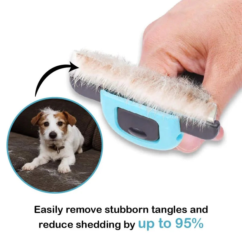 Beauty and hair removal tools for cats and dogs - reduce shedding, dead hair, and tangling - detachable and easy to clean comb Qme