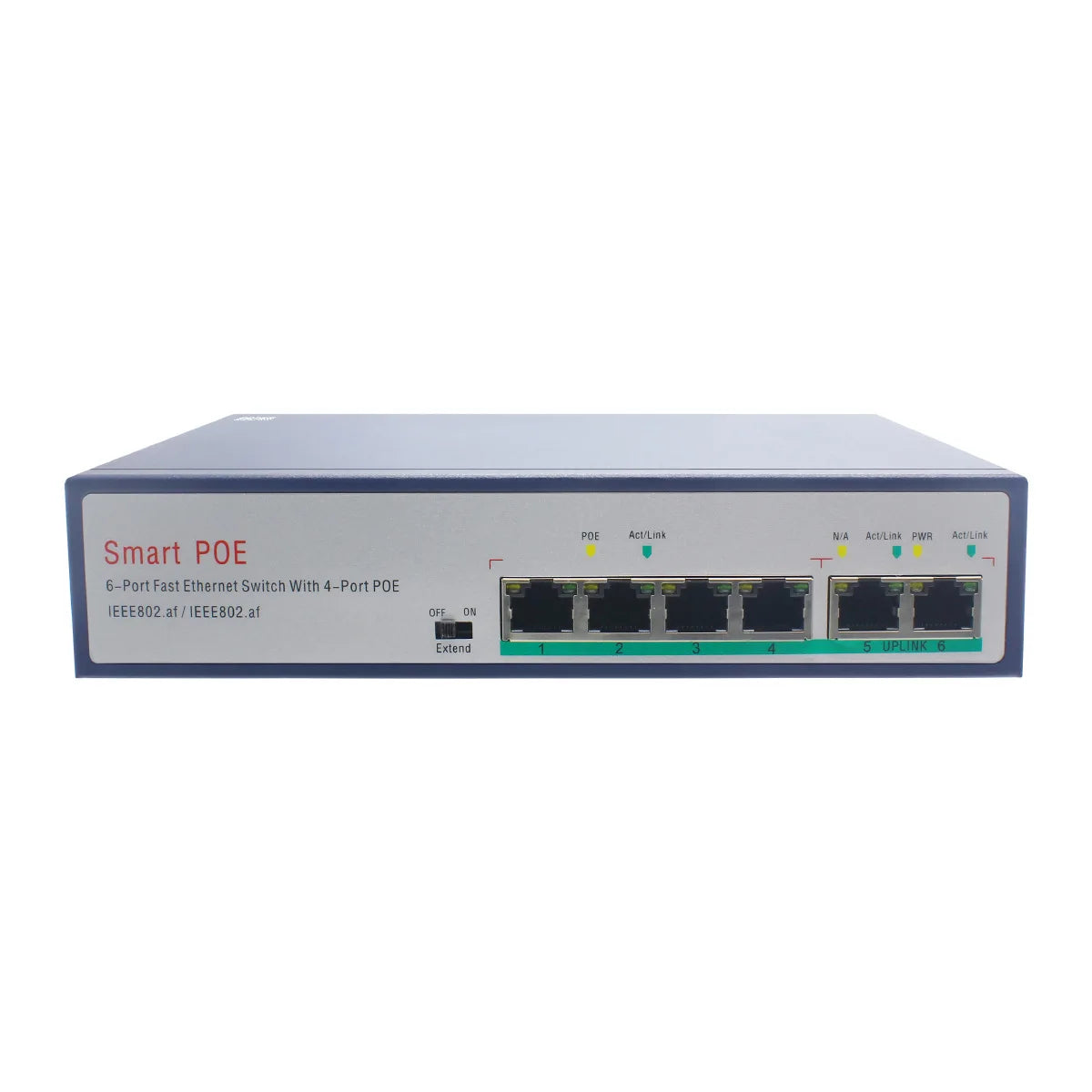 ESCAM 4+2Channel Fast Ethernet POE Switch for Network POE IP Cameras Qme