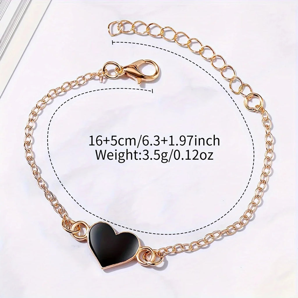 4-Piece Quartz Watch and Heart-Shaped Bracelet Set - Accurate Timekeeping, Casual Fashion Style, Perfect Valentines Qme