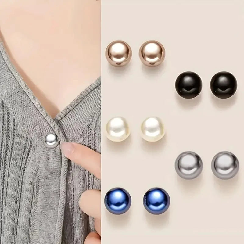 10 Uds. Alfileres de botón de perlas, fundas decorativas para botones de seguridad DIY para zapatos, sombreros, bolsos, chales, Qme
