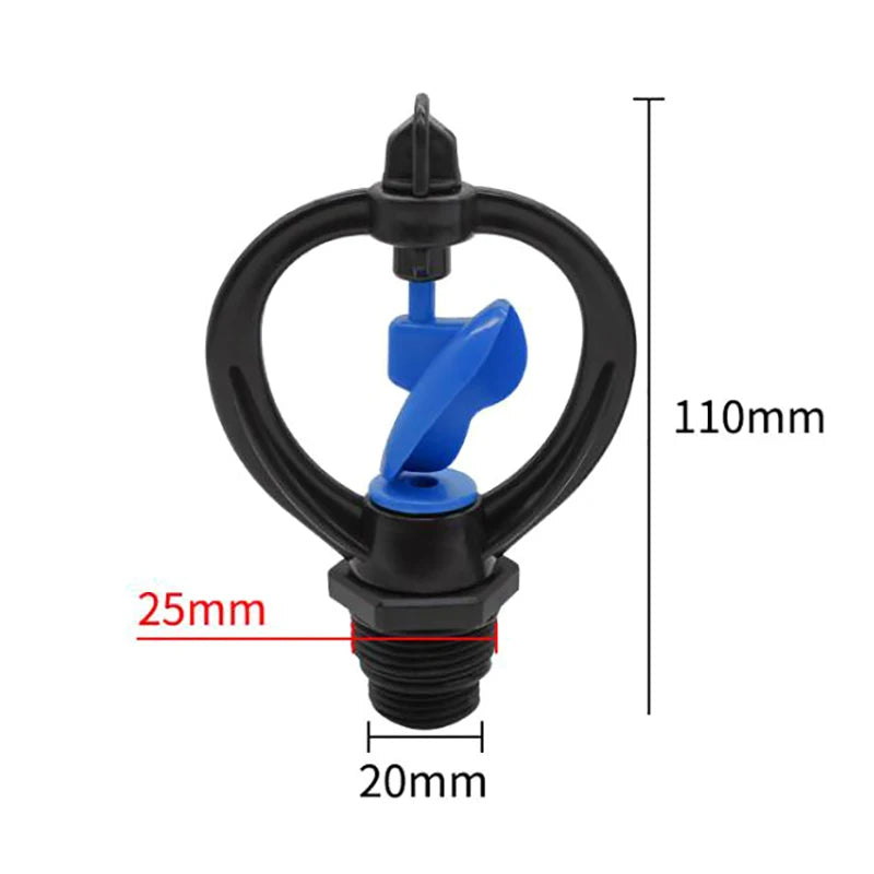 1/2" 3/4" Garden lawn Irrigation 360 Degree Rotary Nozzle Sprinkler. Qme