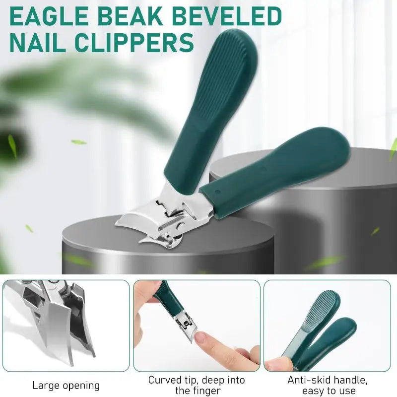 1 Large Opening Nail Clipper Slanted Tip High-end Anti Splash Single Qme