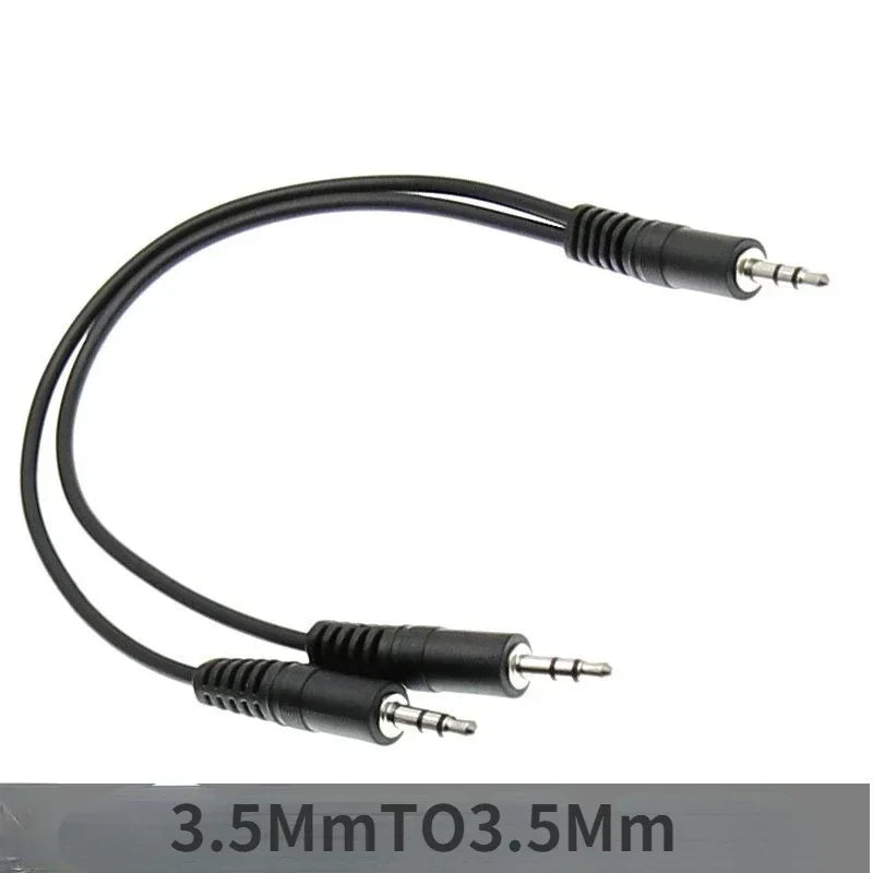 6.35mm 3.5 Mm Stereo Audio 2 Female To 1 Male Cable Adapter Y-Splitter, Earphone Microphone Plug, Headphones Hot Splitter Ja Qme
