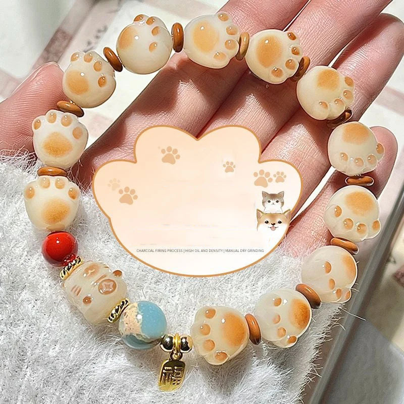 b31 Natural Rare Colored Bodhi Root Claw Bracelet Cute Soft and Cute Natural Handcarved Men Women's Bangle Factory Direct Sales Qme