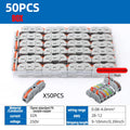 Universal Lever Wire Connectors 1-To-1 Inline Compact Splicing Quick Electrical Connector Reusable Plug In Insulated Terminals Qme 211O 50PCS