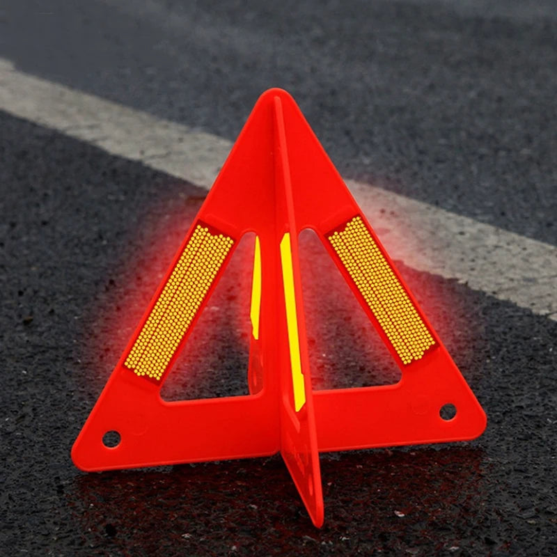 Portable Car Auto Reflective Traffic Warning Sign Triangle Foldable Qme