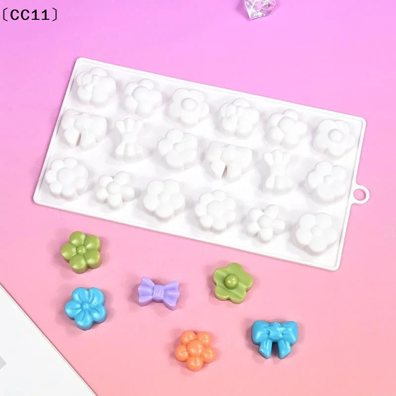 18 Cell Cylindrical Concave Mousse Cake Mold Silicone Chocolate Qme