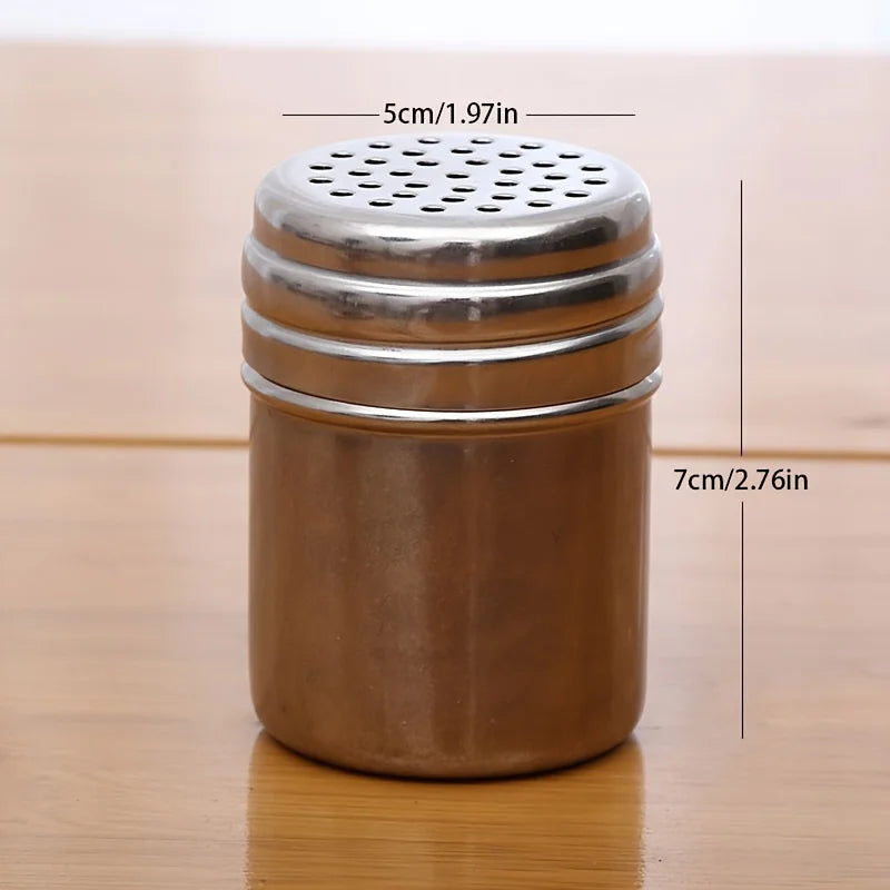 1pc Stainless Steel Seasoning Bottle- Perfect for Seasoning Powder, Pepper Powder, and Toothpicks Qme