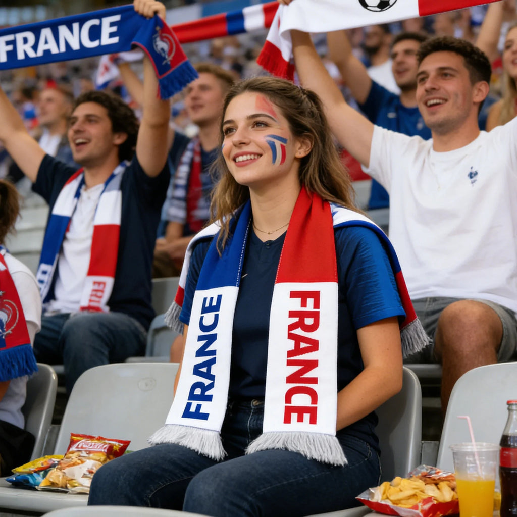 Soccer Match Fan Scarf with National Flag Design and Football Printed Long Style Cheering Props Party Supplies Qme
