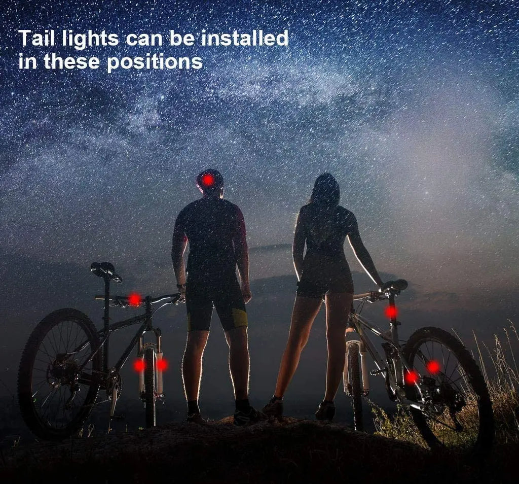 USB Rechargeable LED Bike Tail Light 1-3 Pack, Bright Bicycle Black Light,Cycling Safety Flashlight Qme
