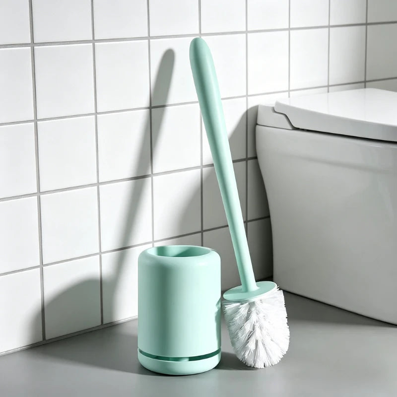 Silicone Toilet Brush, Soft Bristle Bathroom Cleaning Brush, Wall Mounted Quick Drying No Water Accumulation Toilet Cleaner Qme